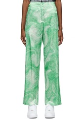 Opening Ceremony Green Allover Marble Trousers
