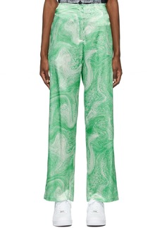 Opening Ceremony Green Allover Marble Trousers