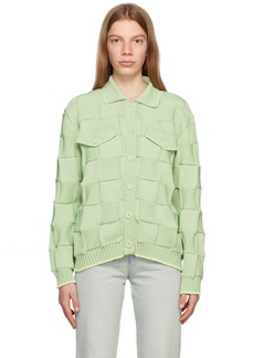 Opening Ceremony Green Check Cardigan