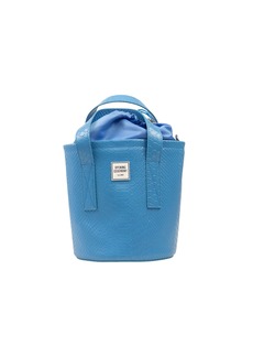 Opening Ceremony Medium Croc Bucket Bag - Blue/Leopard