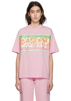 Opening Ceremony Pink Crazy Letter Label T-Shirt
