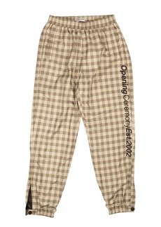 Opening Ceremony Plaid Nylon Jog Pant - Khaki