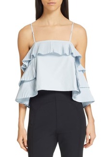 Opening Ceremony Pleated Top in Light Blue at Nordstrom