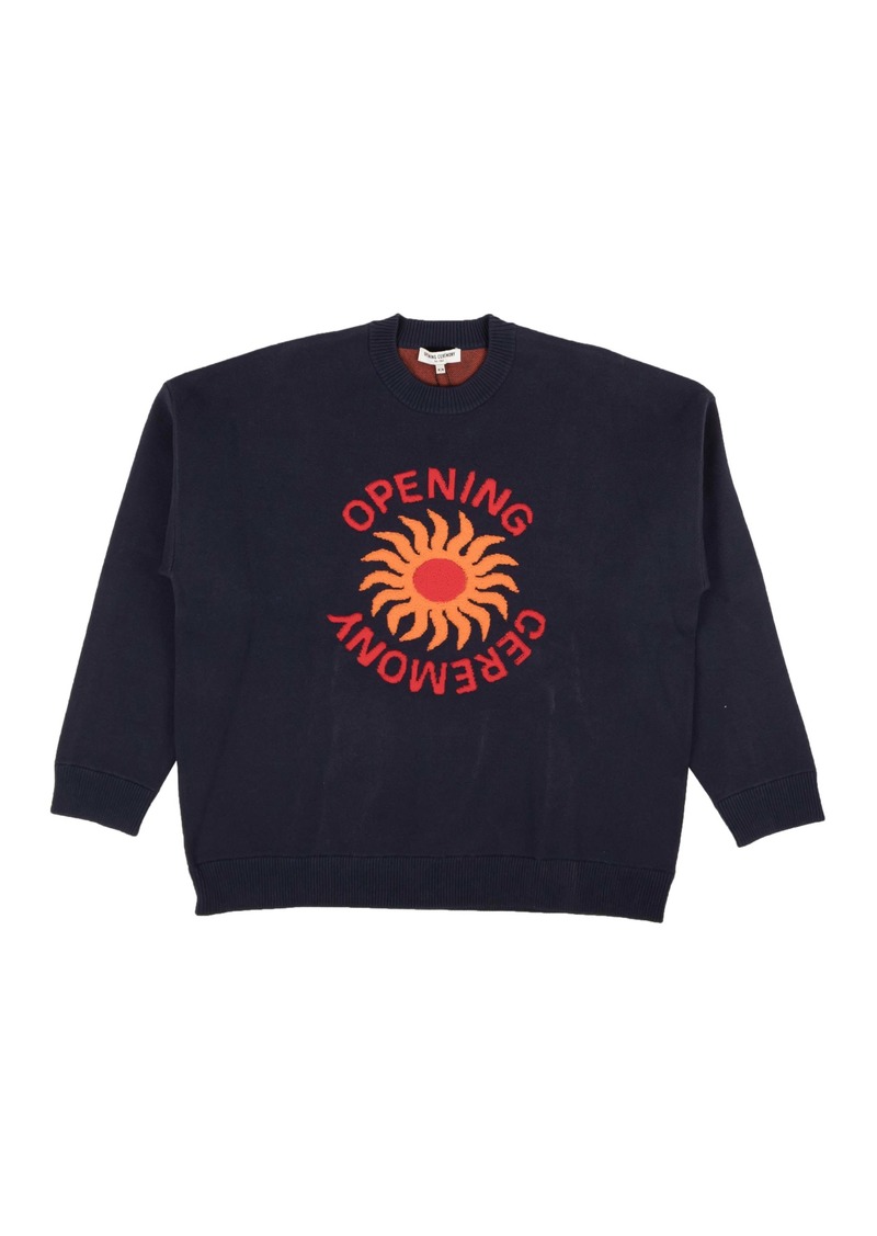 Opening Ceremony Sun Logo Collegiate Sweater - Navy