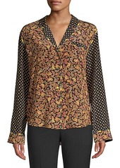 Opening Ceremony Paisley Print Silk Blouse