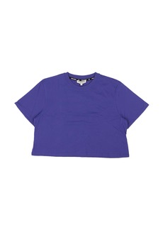 Opening Ceremony Violet Cotton Blank Cropped T-Shirt