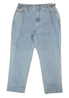 Opening Ceremony Washed Blue Cotton Elastic Straight Jeans