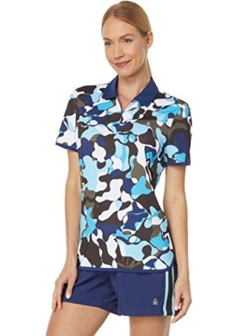 Original Penguin Abstract Printed Polo with Curved Hem