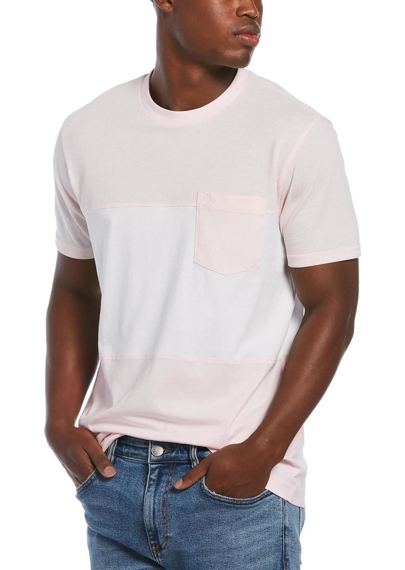 Original Penguin Mens Colorblock Crewneck T-Shirt