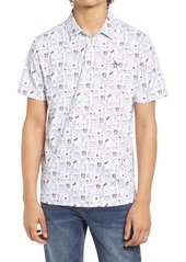 Original Penguin Cocktail Print Golf Polo in Bright White at Nordstrom