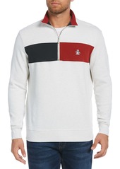 Original Penguin Colorblock Quarter Zip Sweatshirt