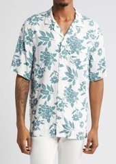 Original Penguin Floral Convertible Collar Camp Shirt