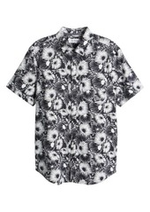 Original Penguin Floral Short Sleeve Stretch Button-Down Shirt