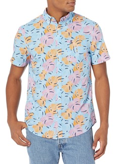 Original Penguin Men's WVN Short Sleeve Trpcl Floral Shirt