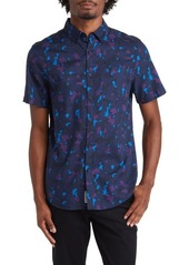 Original Penguin Slim Fit Camo Print Short Sleeve Button-Down Shirt