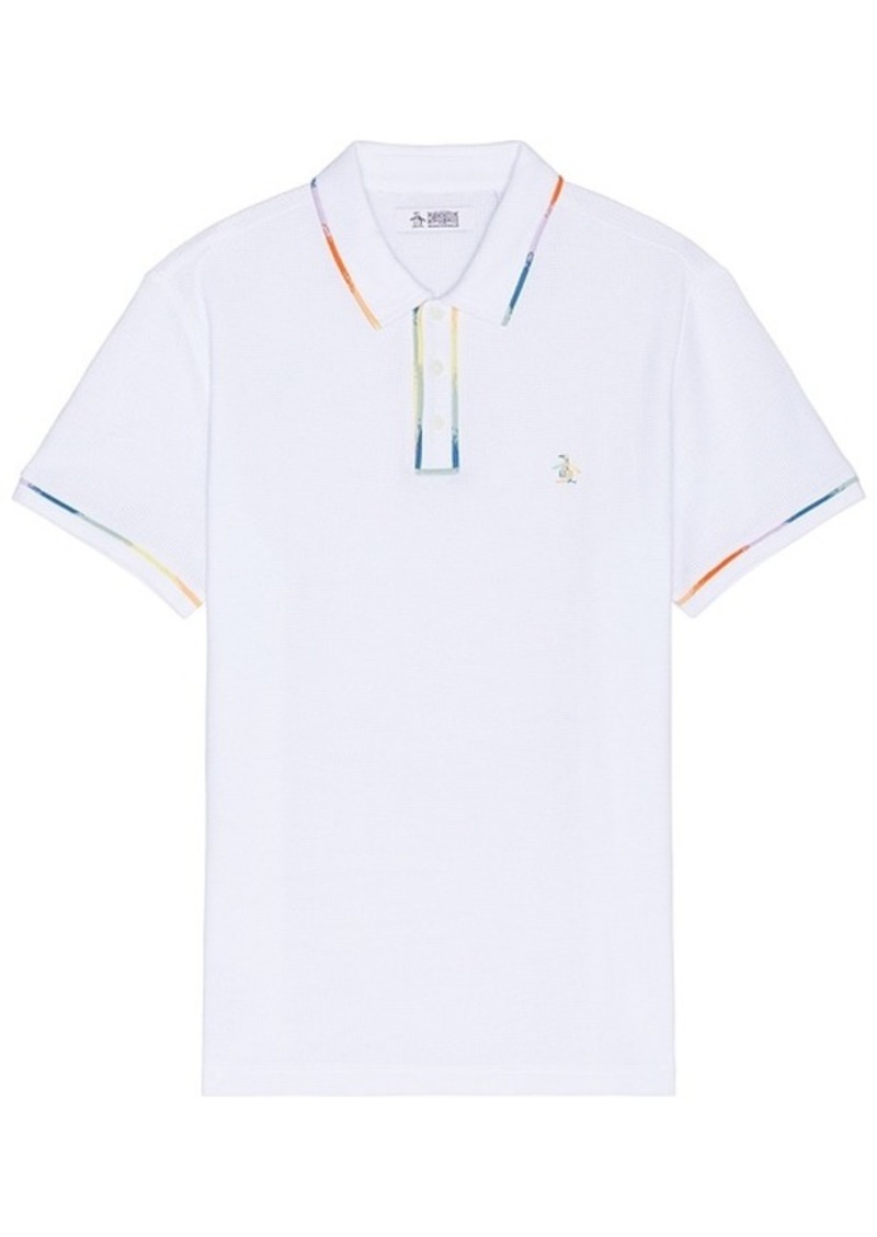 Original Penguin Space Dye Tip Mesh Polo