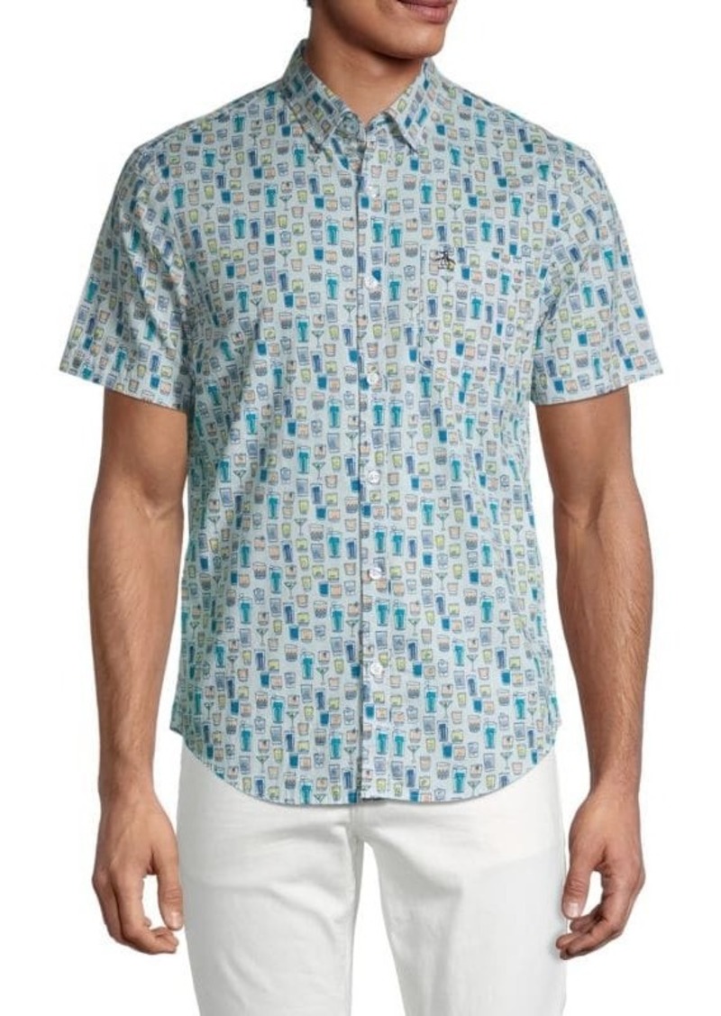 Original Penguin Regular-Fit Drink-Print Shirt