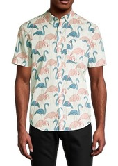 Original Penguin ​Regular-Fit Flamingo-Print Shirt