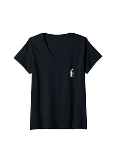 Original Penguin Womens penguin logo V-Neck T-Shirt