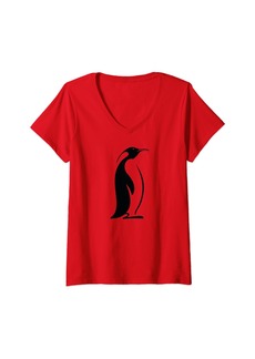 Original Penguin Womens penguin logo V-Neck T-Shirt