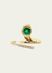 Orit Elhanati Elhanati Eva Ring in 18K Solid Yellow Gold with 4.4mm Emerald and Top Wesselton VVS Diamonds