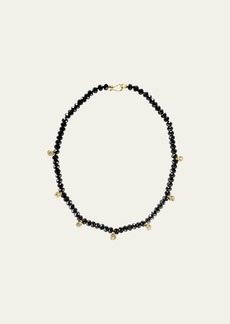 Orit Elhanati Elhanati Ramona Necklace in 18K Solid Yellow Gold with Black Spinel and Top Wesselton VVS Diamonds