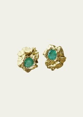 Orit Elhanati Elhanati Single Rock Earrings in 18K Solid Yellow Gold with 3.75mm Emeralds