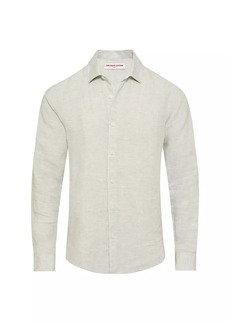 Orlebar Brown Giles Linen Button-Front Shirt