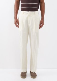 Orlebar Brown - Beckworth Pleated Cotton-canvas Trousers - Mens - Cream