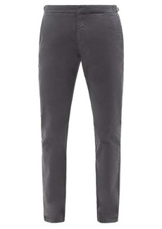 Orlebar Brown - Campbell Ii Cotton-blend Straight-leg Trousers - Mens - Dark Grey
