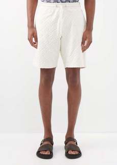 Orlebar Brown - Frederick Jacquard Cotton-blend Terry Shorts - Mens - Cream