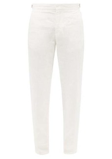 Orlebar Brown - Griffon Slim-leg Linen-twill Trousers - Mens - Cream