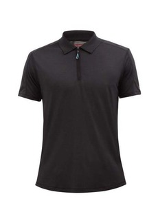 Orlebar Brown - Jarrett Merino-wool Blend Polo Shirt - Mens - Black