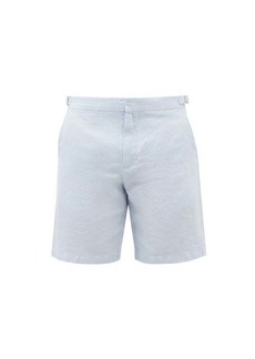 Orlebar Brown - Norwich Cotton-twill Shorts - Mens - Light Blue