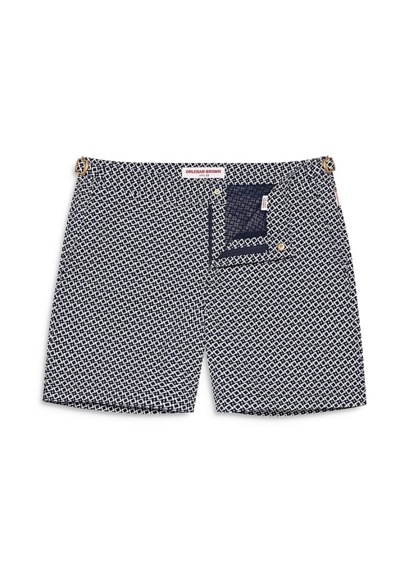 Orlebar Brown Bulldog Geo Jacquard Tailored Fit 6 Swim Trunks