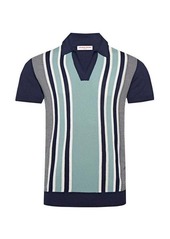Orlebar Brown Edmund open-collar striped cotton polo shirt