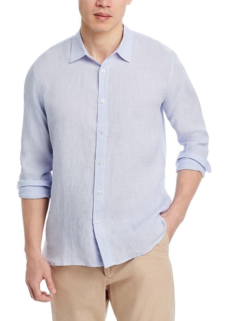 Orlebar Brown Justin Linen Regular Fit Button Down Shirt