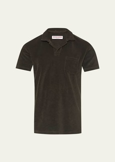 Orlebar Brown Men's Organic Cotton Terry Short-Sleeve Polo Shirt