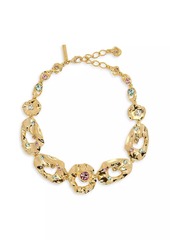 Oscar de la Renta 14K-Gold-Plated & Crystal Textured Necklace