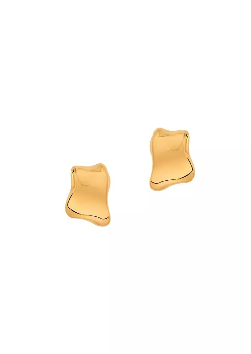 Oscar de la Renta 14K-Gold-Plated Stud Earrings