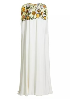 Oscar de la Renta Art Nouveau Sequined Caftan