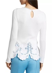 Oscar de la Renta Birdsnest Scalloped Sweater