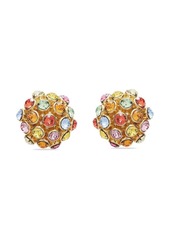 Oscar de la Renta brass embellished earrings