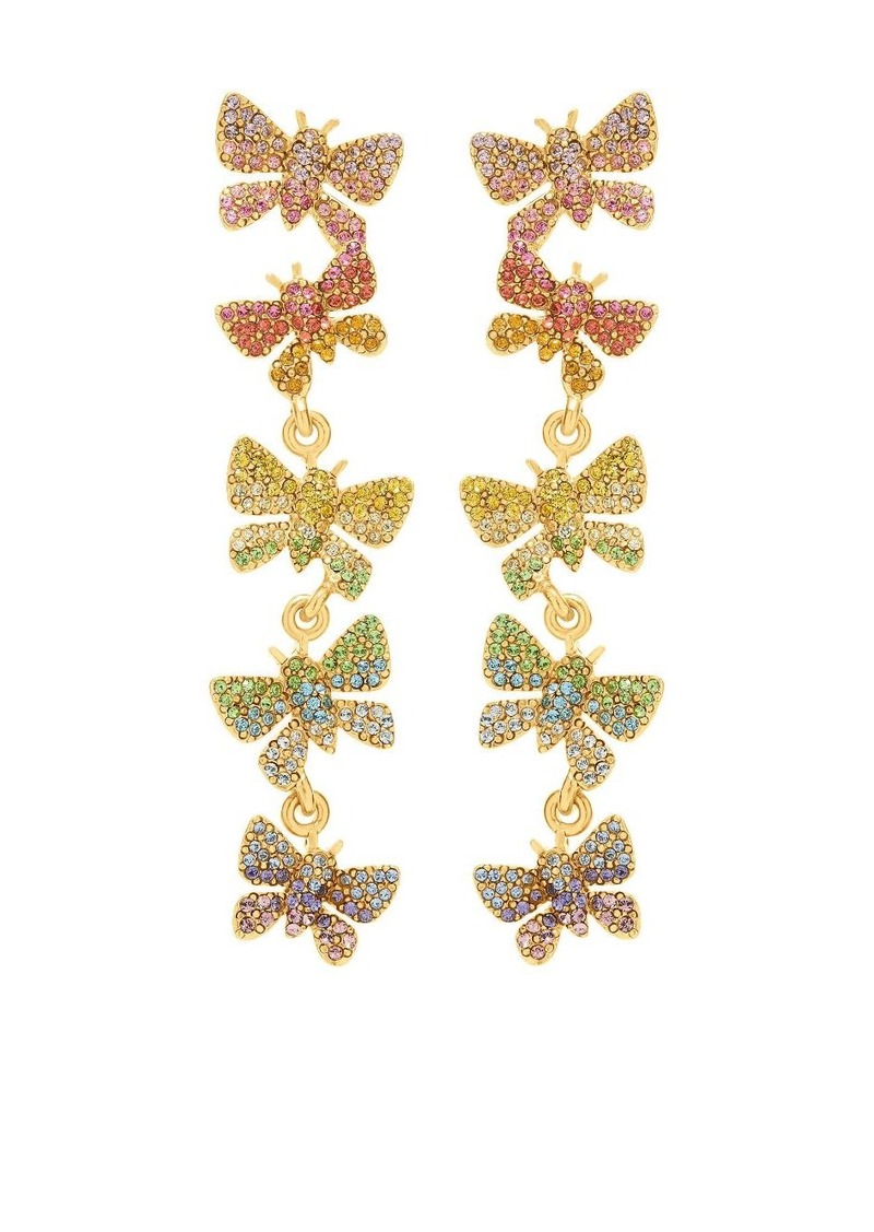 Oscar de la Renta Butterfly crystal chandelier earrings