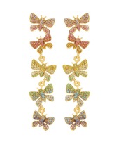 Oscar de la Renta Butterfly crystal chandelier earrings