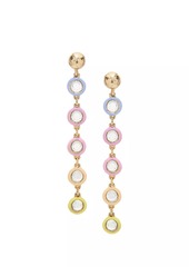 Oscar de la Renta Candy Rope Goldtone, Crystal & Resin Drop Earrings