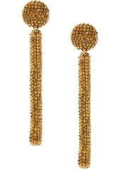 Oscar de la Renta circular detail embellished earrings