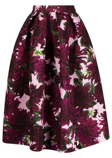 Oscar de la Renta Dahlia floral-print midi skirt