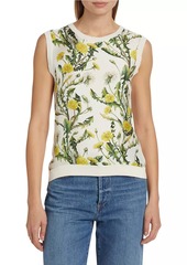 Oscar de la Renta Dandelion Silk-Blend Top