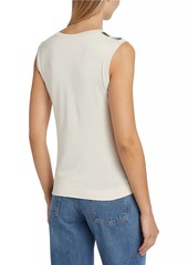 Oscar de la Renta Dandelion Silk-Blend Top